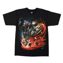 Load image into Gallery viewer, Red Bike Skull Bandana Short Sleeve T-shirt  (TS0010)
