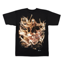 Load image into Gallery viewer, Drummer Skull Short Sleeve T-shirt (TS0012)
