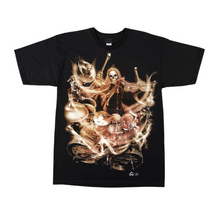 Load image into Gallery viewer, Drummer Skull Short Sleeve T-shirt (TS0012)
