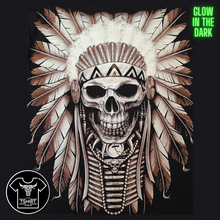 Load image into Gallery viewer, Tribal Indian Skull - Short Sleeve T-shirt - (TS0132)
