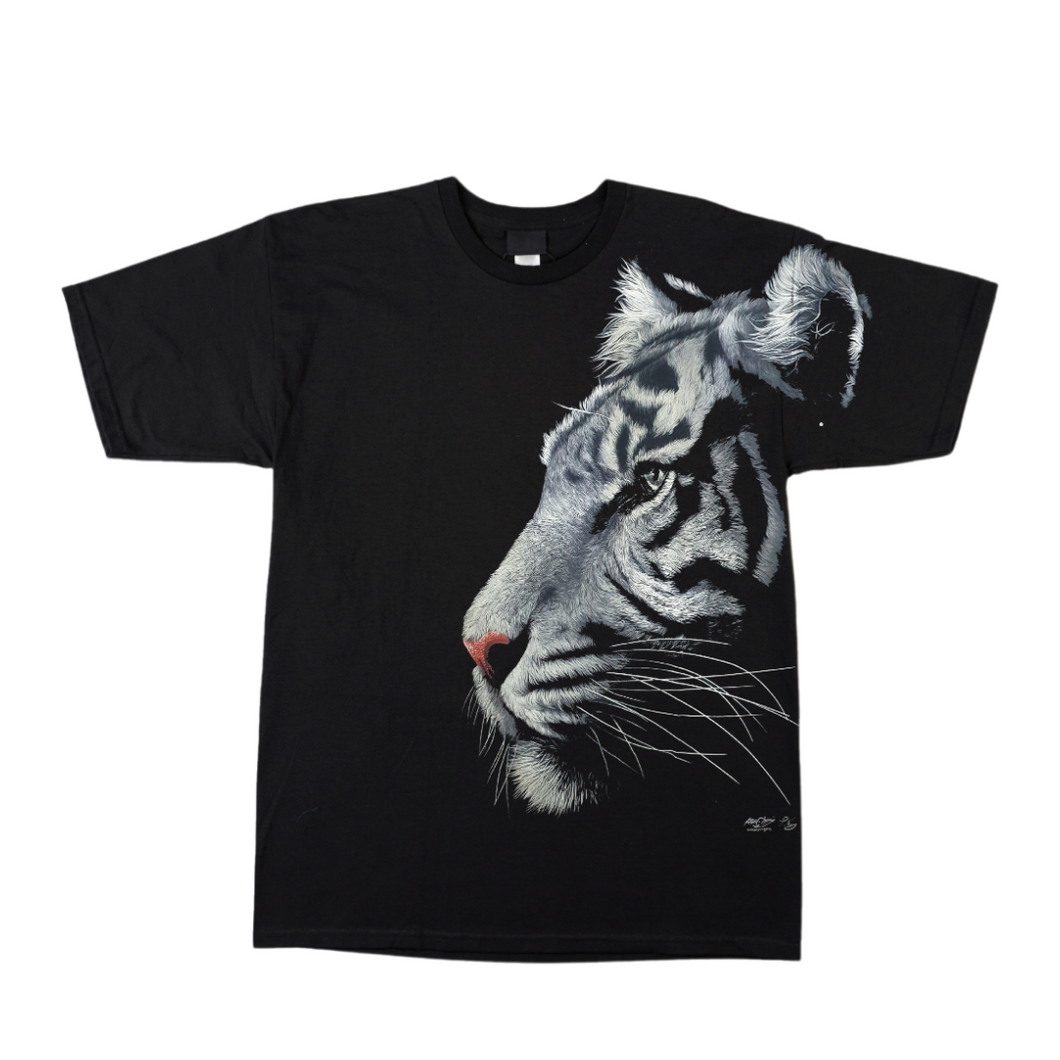 White Tiger Face - Short Sleeve T-shirt - (TS0139)