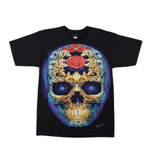 Load image into Gallery viewer, Signet Rose Skull - Short Sleeve T-shirt - (TS0149)
