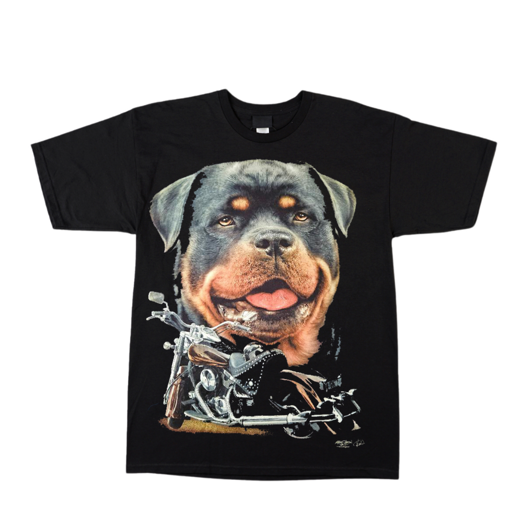 Rottweiler and Bike Short Sleeve T-Shirt - (TS0159)