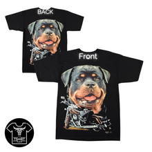 Load image into Gallery viewer, Rottweiler and Bike Short Sleeve T-Shirt - (TS0159)
