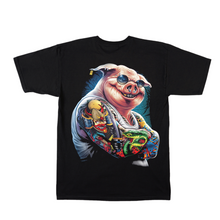 Load image into Gallery viewer, Pig with tattoos Short Sleeve T-Shirt (TS0167)
