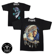 Load image into Gallery viewer, Indian Chief and Wolf Short Sleeve T-Shirt (TS0181)
