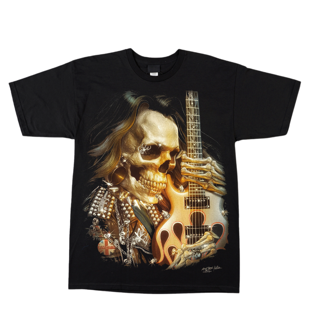 Skull Playing Guitar Short Sleeve T-shirt (TS0028)