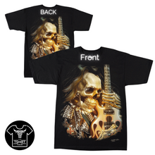 Load image into Gallery viewer, Skull Playing Guitar Short Sleeve T-shirt (TS0028)
