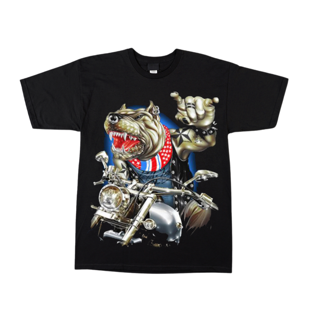 Pitbull Biker Short Sleeve T-shirt (TS0031)