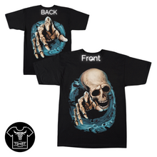 Load image into Gallery viewer, Blue Swirl Skull Short Sleeve  T-shirt (TS0037)
