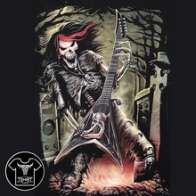 Load image into Gallery viewer, Skull Musician Guitar Short Sleeve  T-shirt  (TS0039)
