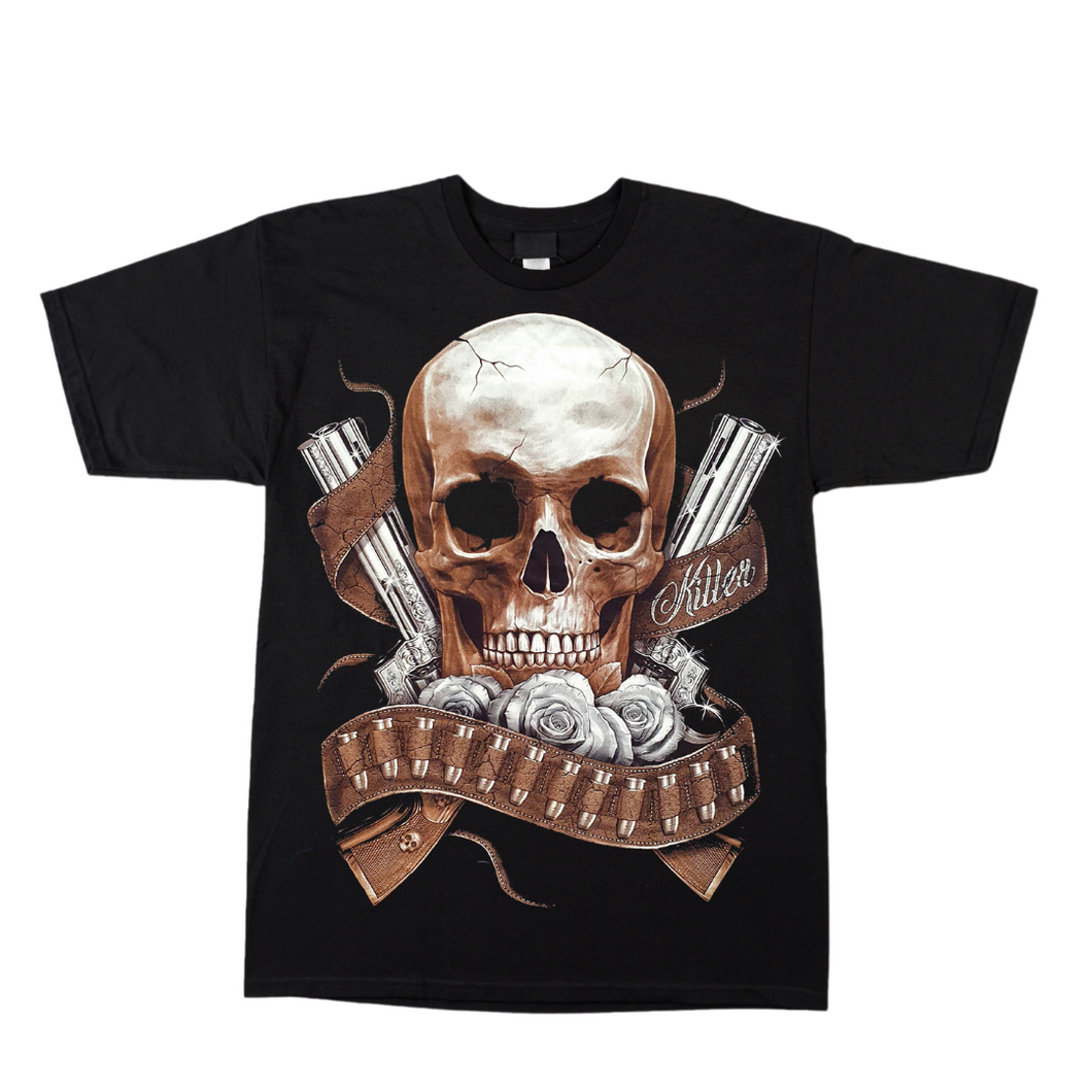 Cowboy Skull Pistols Short Sleeve  T-shirt (TS0043)