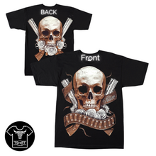 Load image into Gallery viewer, Cowboy Skull Pistols Short Sleeve  T-shirt (TS0043)
