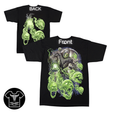 Load image into Gallery viewer, Green Skull Spirit Short Sleeve  T-shirt (TS0044)
