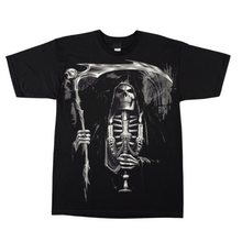 Load image into Gallery viewer, Skull Grim Reaper Candelabra Short Sleeve  T-shirt  (TS0051)
