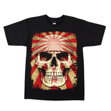 Load image into Gallery viewer, Skull Rising Sun Short Sleeve  T-shirt  (TS0052)
