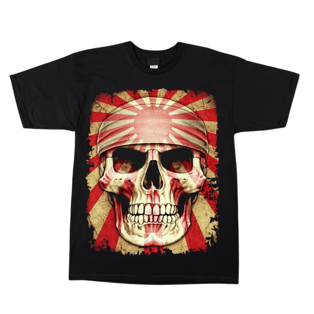 Skull Rising Sun Short Sleeve  T-shirt  (TS0052)