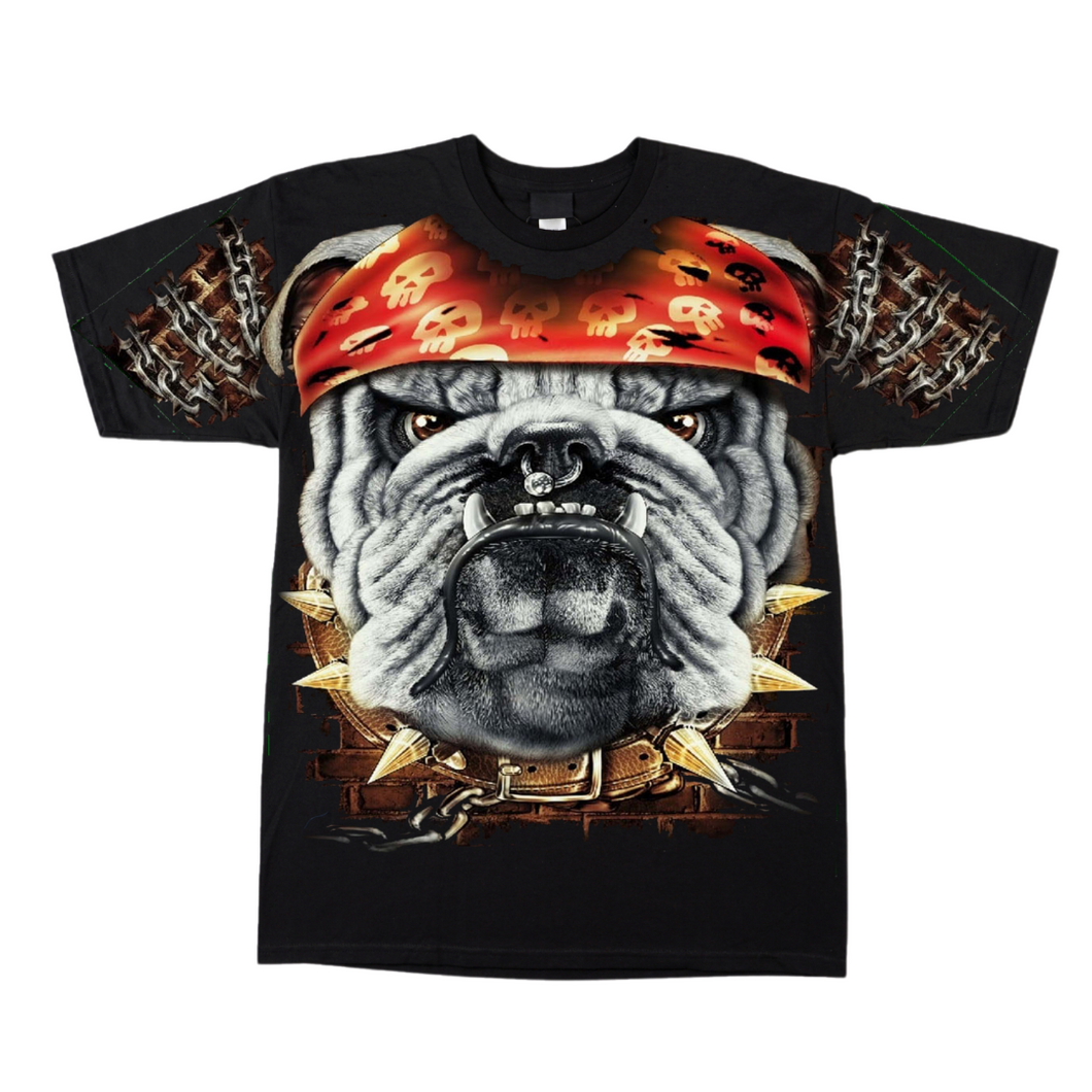 Bulldog Bandana Short Sleeve  T-shirt (TS0054)