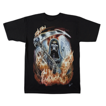 Load image into Gallery viewer, Flame Grim Reaper Short Sleeve  T-shirt  (TS0055)
