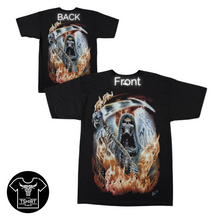 Load image into Gallery viewer, Flame Grim Reaper Short Sleeve  T-shirt  (TS0055)
