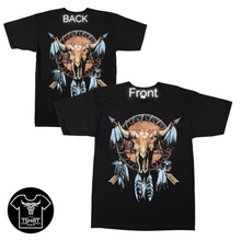 Load image into Gallery viewer, Native American Tribal Skull Short Sleeve T-shirt (TS008)
